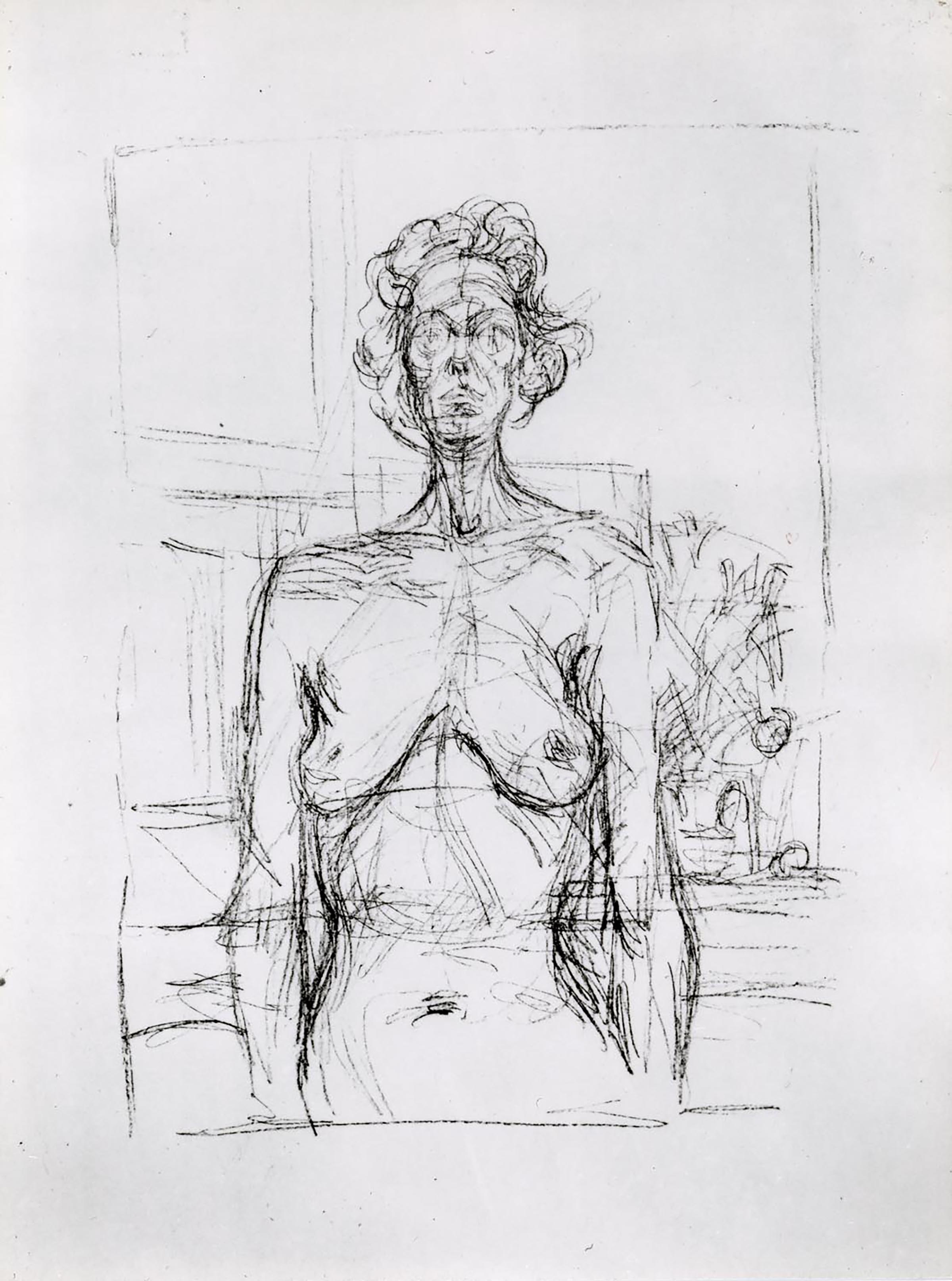 Alberto Giacometti, Nu aux fleurs, 1960